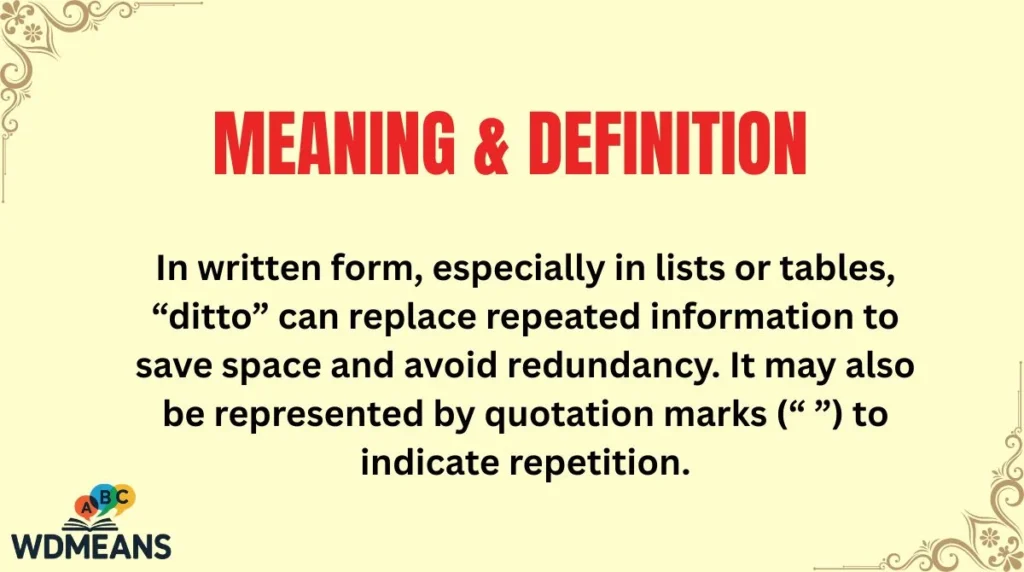 Meaning & Definition