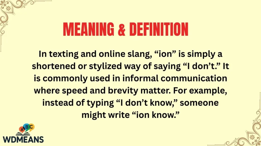 Meaning & Definition
