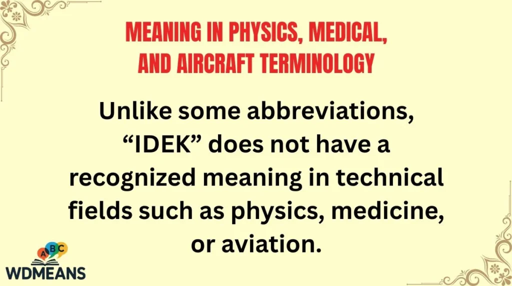 Meaning in Physics, Medical, and Aircraft Terminology