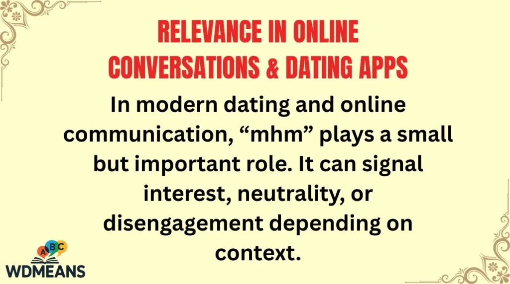 Relevance in Online Conversations & Dating Apps