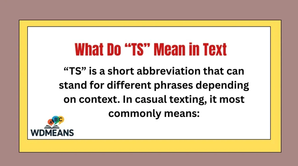 What Do “TS” Mean in Text