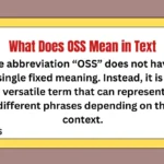 What Does OSS Mean in Text