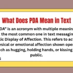 What Does PDA Mean in Text
