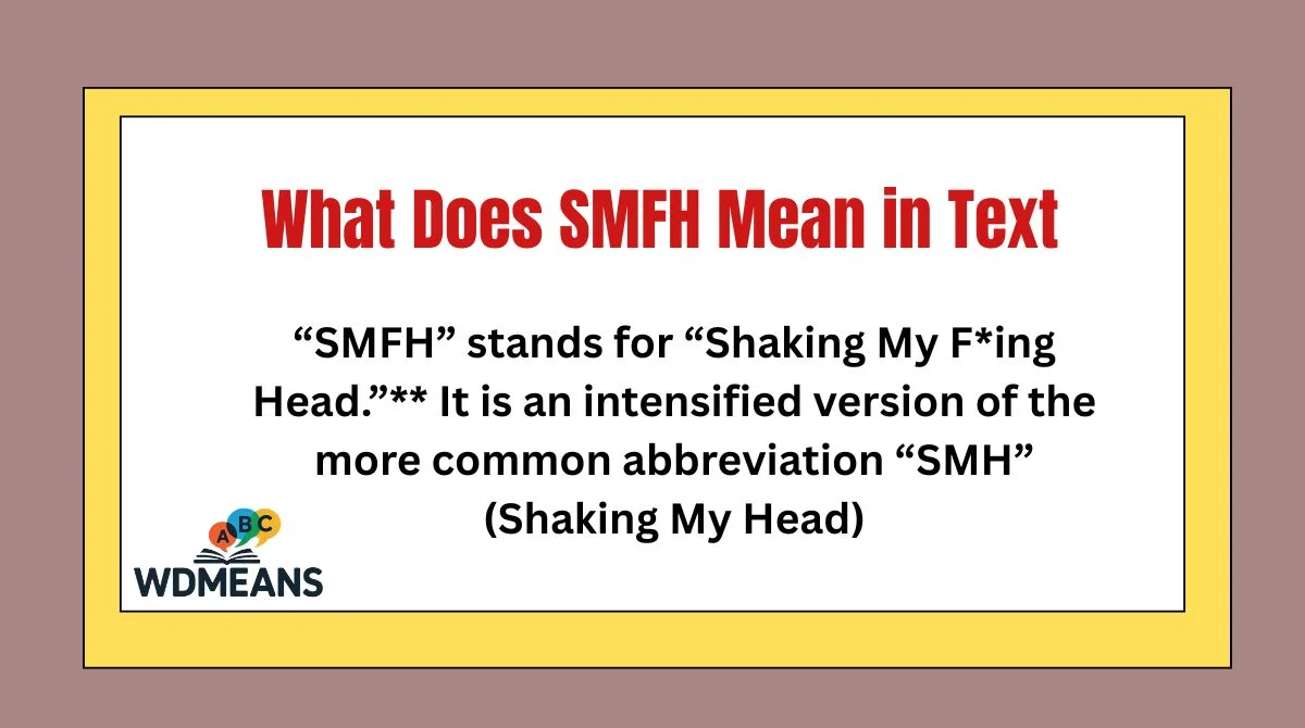 What Does SMFH Mean in Text