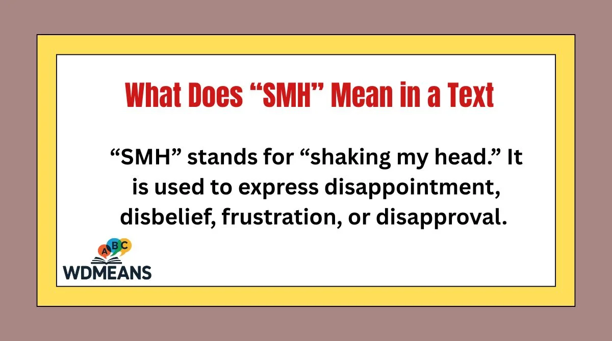 What Does “SMH” Mean in a Text
