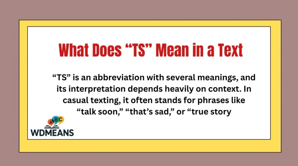 What Does “TS” Mean in a Text