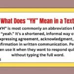 What Does “YH” Mean in a Text