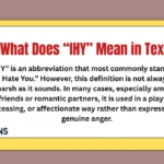 What Does “IHY” Mean in Text