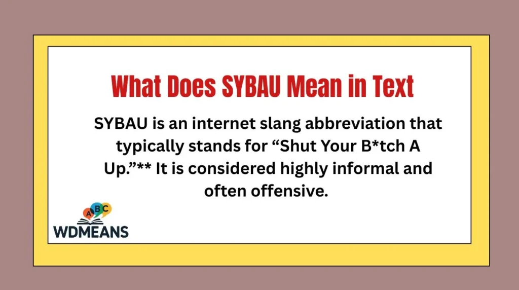 What Does SYBAU Mean in Text