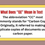 What Does “CC” Mean in Text