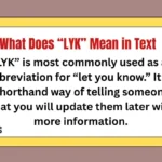 What Does “LYK” Mean in Text