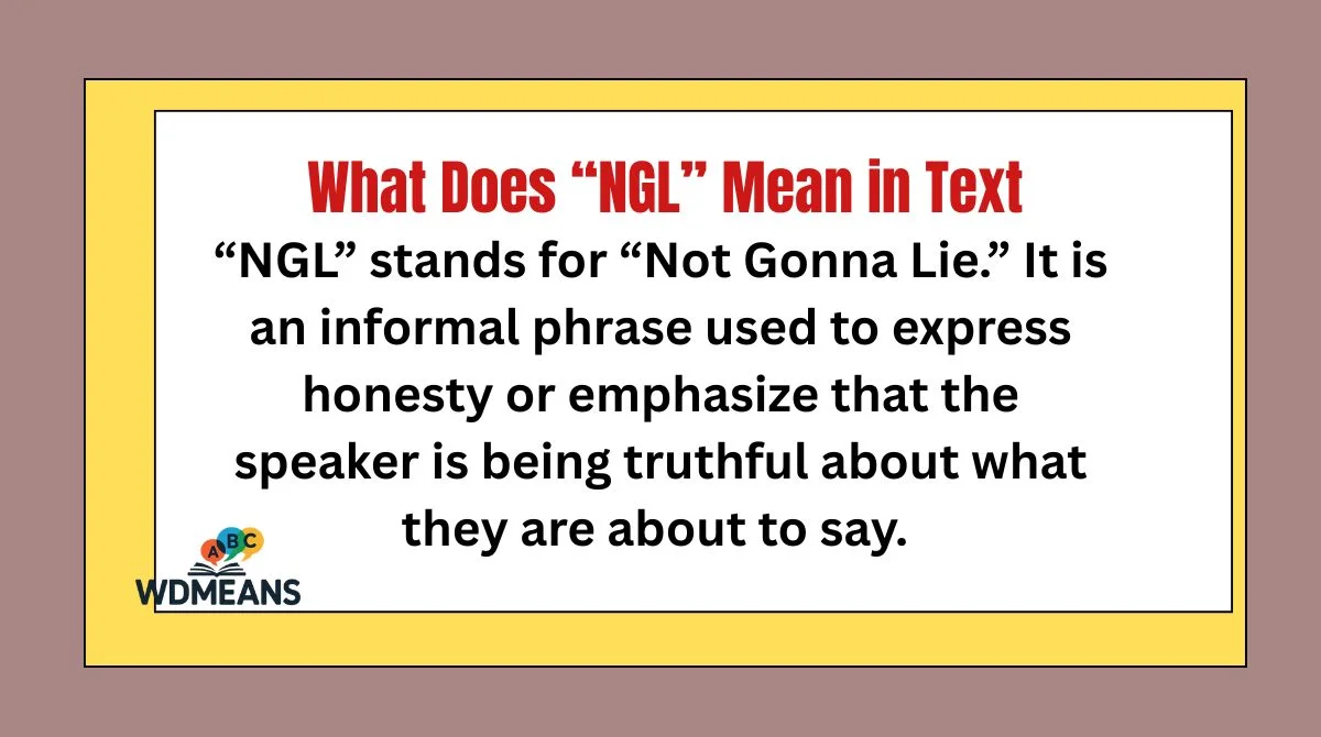 What Does “NGL” Mean in Text
