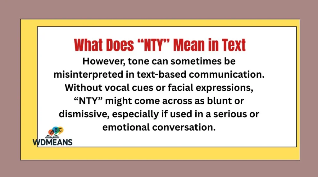 What Does “NTY” Mean in Text