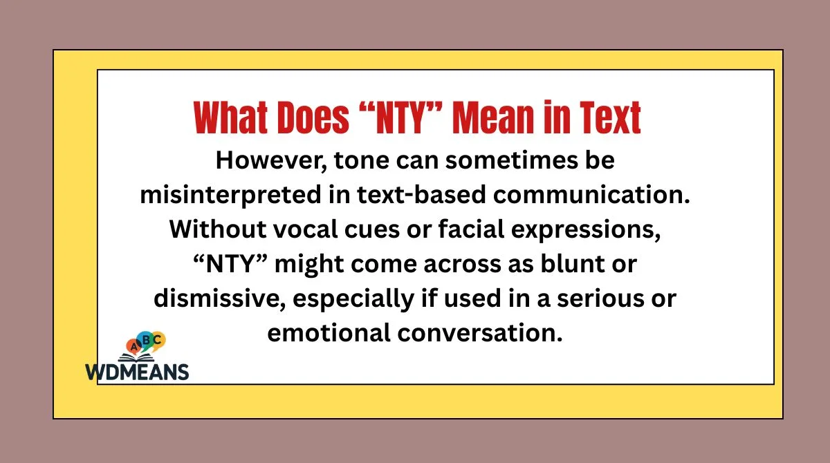 What Does “NTY” Mean in Text