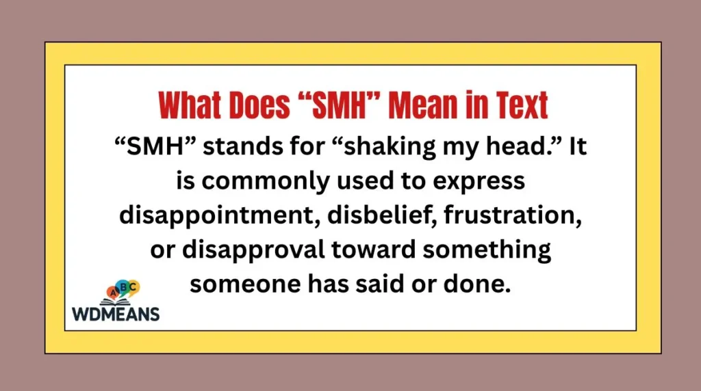 What Does “SMH” Mean in Text