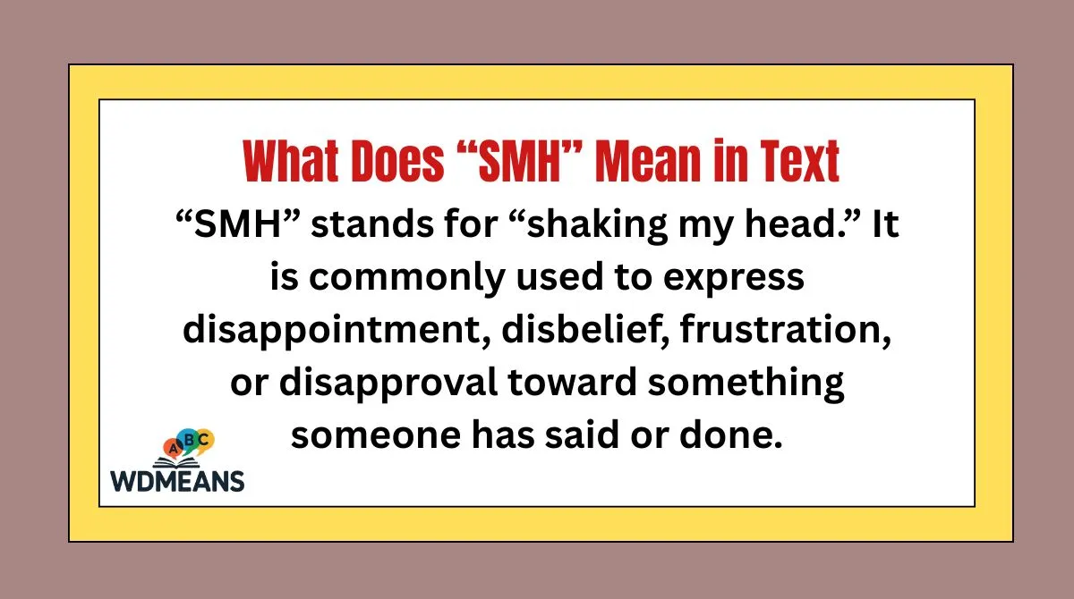 What Does “SMH” Mean in Text