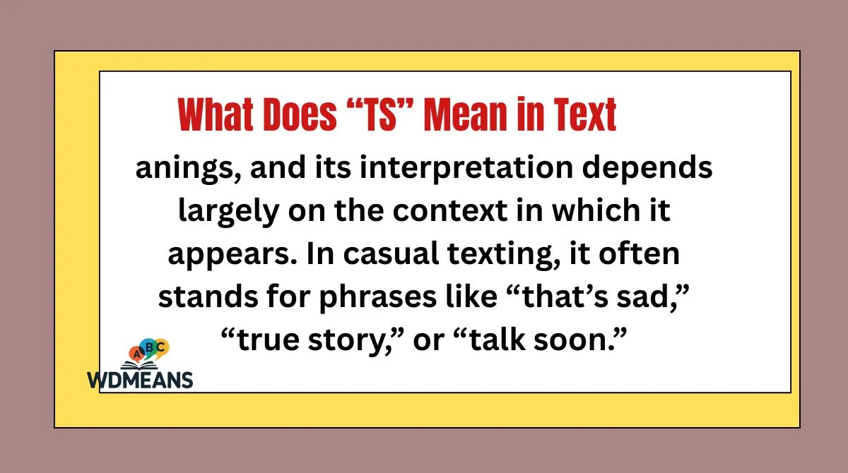 What Does “TS” Mean in Text