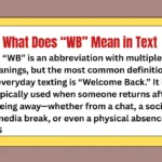 What Does “WB” Mean in Text