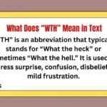 What Does “WTH” Mean in Text