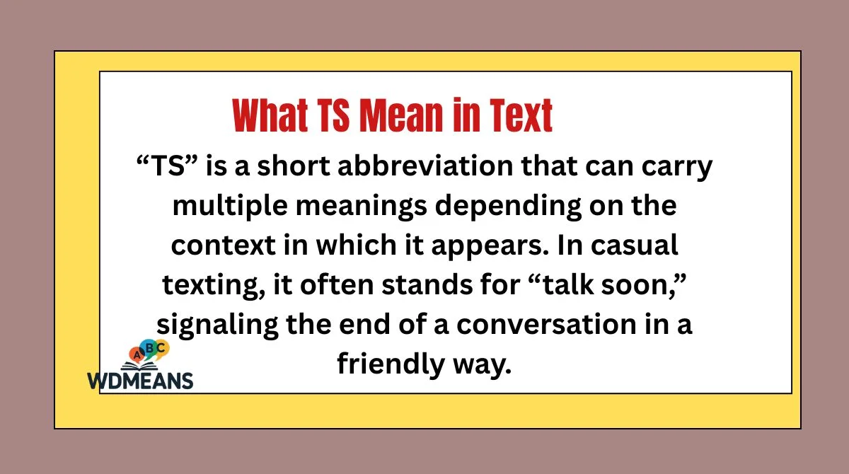 What TS Mean in Text