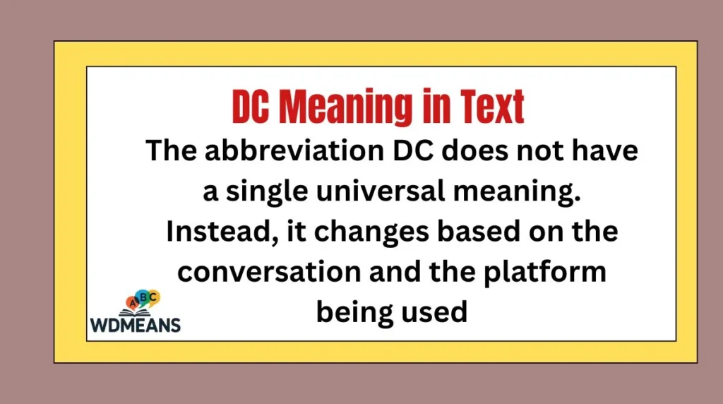 DC Meaning in Text