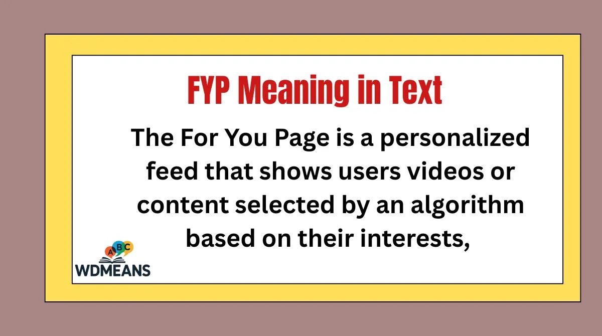 FYP Meaning in Text