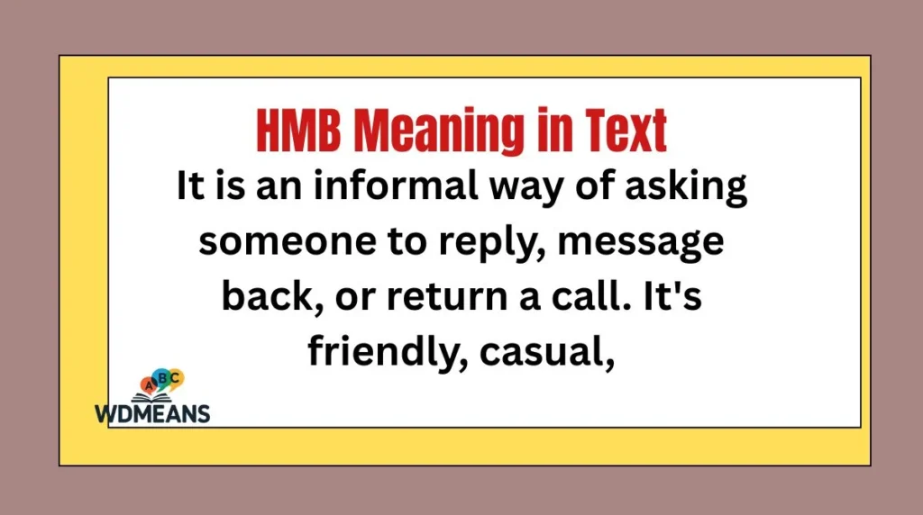 HMB Meaning in Text