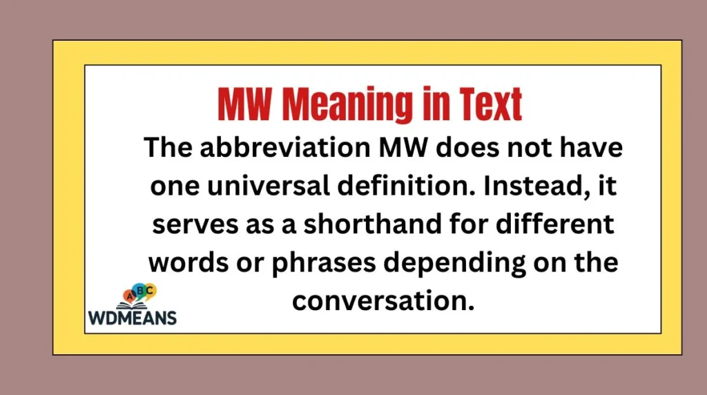 MW Meaning in Text