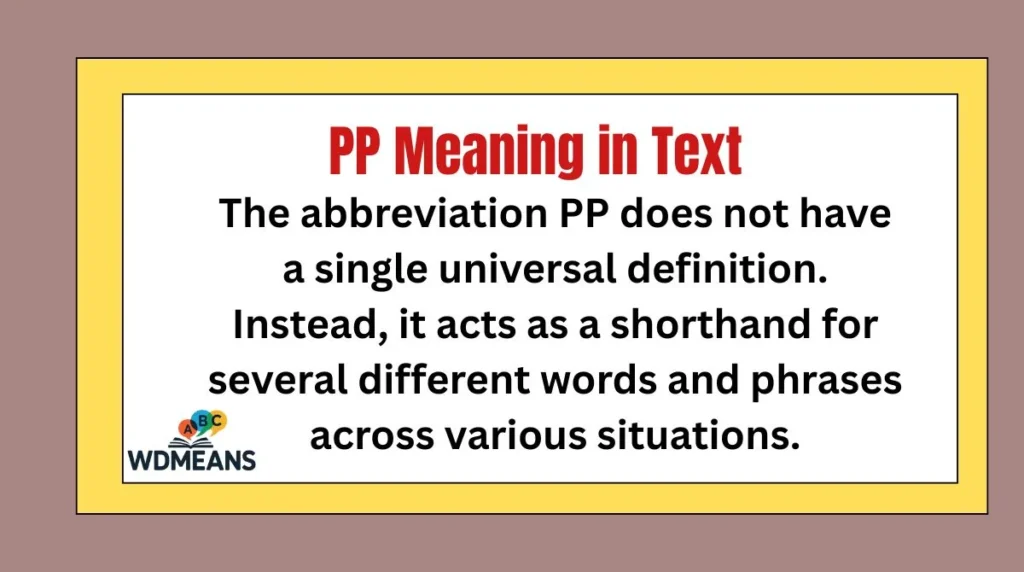 PP Meaning in Text