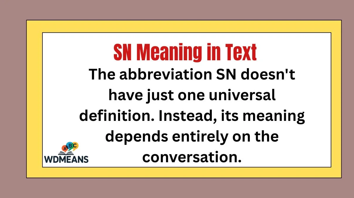 SN Meaning in Text