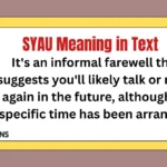 SYAU Meaning in Text