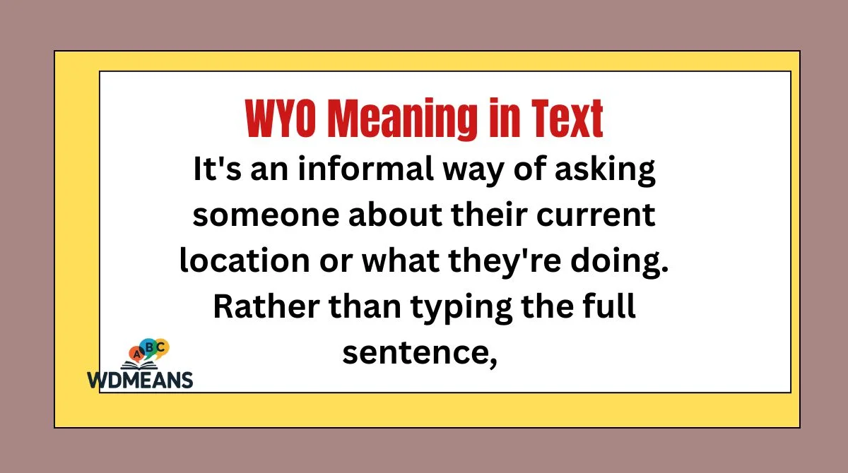WYO Meaning in Text